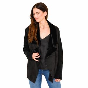 Hazel black waterfall sweater